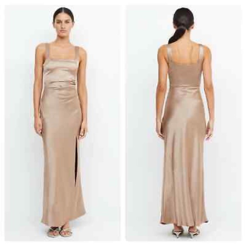 THE DREAMER SQUARE NECK DRESS - GOLDEN - AUS SIZE 10